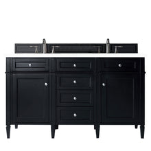 Load image into Gallery viewer, Brittany 60&quot; Black Onyx Double Vanity w/ 3 CM Classic White Quartz Top James Martin Vanities