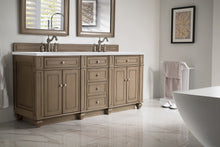 Load image into Gallery viewer, Bristol 72&quot; Double Vanity, Whitewashed Walnut, w/ 3 CM Carrara Marble Top James Martin Vanities