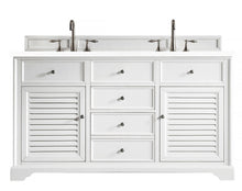 Load image into Gallery viewer, Savannah 60&quot; Double Vanity Cabinet, Bright White, w/ 3 CM Classic White Quartz Top James Martin Vanities