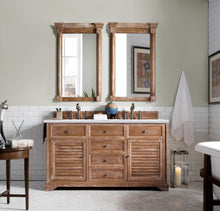 Load image into Gallery viewer, Savannah 60&quot; Driftwood Double Vanity w/ 3 CM Arctic Fall Solid Surface Top James Martin Vanities