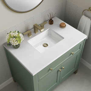 Bathroom Vanities Outlet Atlanta Renovate for LessChicago 36" Single Vanity, Smokey Celadon w/ 3CM White Zeus Top