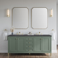 Load image into Gallery viewer, Chicago 72&quot; Double Vanity, Smokey Celadon w/ 3CM Charcoal Soapstone Top James Martin Vanities