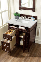 Load image into Gallery viewer, Bathroom Vanities Outlet Atlanta Renovate for LessBrittany 30&quot; Single Vanity, Burnished Mahogany, w/ 3 CM Eternal Jasmine Pearl Quartz Top