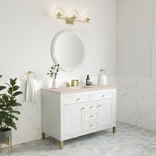 Load image into Gallery viewer, Chicago 48&quot; Single Vanity, Glossy White w/ 3CM Eternal Marfil Top James Martin Vanities