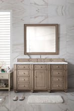 Load image into Gallery viewer, Bristol 60&quot; Single Vanity, Whitewashed Walnut, w/ 3 CM Carrara Marble Top James Martin Vanities