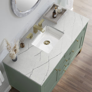 Bathroom Vanities Outlet Atlanta Renovate for LessChicago 48" Single Vanity, Smokey Celadon w/ 3CM Ethereal Noctis Top