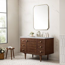 Load image into Gallery viewer, Bathroom Vanities Outlet Atlanta Renovate for LessAmberly 48&quot; Single Vanity, Mid-Century Walnut w/ 3CM Arctic Fall Top