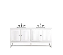 Load image into Gallery viewer, Athens 72&quot; Double Vanity Cabinet, Glossy White, w/ 3 CM Classic White Quartz Top James Martin Vanities