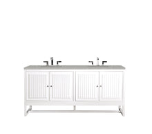 Load image into Gallery viewer, Athens 72&quot; Double Vanity Cabinet, Glossy White, w/ 3 CM Eternal Serena Top James Martin Vanities