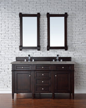 Load image into Gallery viewer, Brittany 60&quot; Burnished Mahogany Double Vanity w/ 3 CM Grey Expo Quartz Top James Martin Vanities