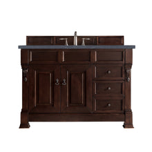 Load image into Gallery viewer, Brookfield 48&quot; Single Vanity, Burnished Mahogany w/ 3 CM Charcoal Soapstone Quartz Top James Martin Vanities