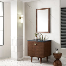 Load image into Gallery viewer, Bathroom Vanities Outlet Atlanta Renovate for LessAmberly 30&quot; Single Vanity, Mid-Century Walnut w/ 3CM Charcoal Soapstone Top