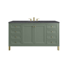 Load image into Gallery viewer, Chicago 60&quot; Single Vanity, Smokey Celadon w/ 3CM Charcoal Soapstone Top James Martin Vanities