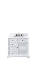 Load image into Gallery viewer, Savannah 36&quot; Bright White Single Vanity w/ 3 CM Arctic Fall Solid Surface Top James Martin Vanities