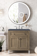 Load image into Gallery viewer, Chicago 30&quot; Single Vanity, Whitewashed Walnut w/ 3 CM Charcoal Soapstone Quartz Top James Martin Vanities