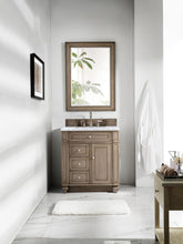 Load image into Gallery viewer, Bristol 30&quot; Single Vanity, Whitewashed Walnut, w/ 3 CM Carrara Marble Top James Martin Vanities