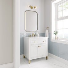 Load image into Gallery viewer, Chicago 30&quot; Single Vanity, Glossy White w/ 3CM Arctic Fall Top James Martin Vanities