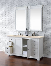 Load image into Gallery viewer, Providence 60&quot; Double Vanity Cabinet, Bright White, w/ 3 CM Eternal Marfil Quartz Top James Martin
