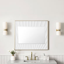 Load image into Gallery viewer, Soleil 36&quot; Mirror, Matte White with Gold James Martin Vanities