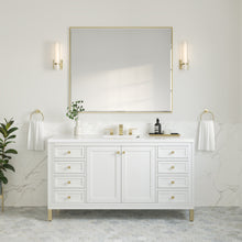 Load image into Gallery viewer, Chicago 60&quot; Single Vanity, Glossy White w/ 3CM White Zeus Top James Martin Vanities