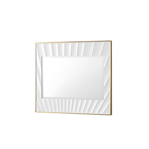 Bathroom Vanities Outlet Atlanta Renovate for LessSoleil 36" Mirror, Matte White with Gold