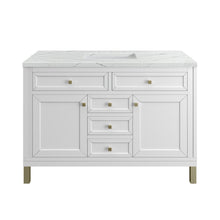 Load image into Gallery viewer, Chicago 48&quot; Single Vanity, Glossy White w/ 3CM Ethereal Noctis Top James Martin Vanities