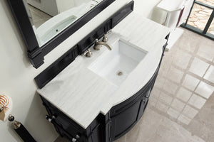 Brittany 46" Single Vanity, Black Onyx w/ 3 CM Arctic Fall Solid Surface Top James Martin Vanities