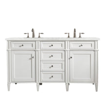 Load image into Gallery viewer, Brittany 60&quot; Bright White Double Vanity w/ 3 CM Eternal Jasmine Pearl Quartz Top James Martin Vanities