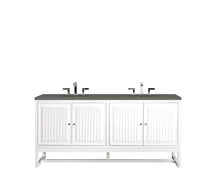 Load image into Gallery viewer, Athens 72&quot; Double Vanity Cabinet, Glossy White, w/ 3 CM Grey Expo Quartz Top James Martin Vanities