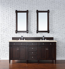 Load image into Gallery viewer, Brittany 72&quot; Burnished Mahogany Double Vanity w/ 3 CM Eternal Marfil Quartz Top James Martin Vanities