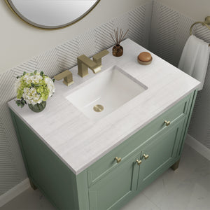 Bathroom Vanities Outlet Atlanta Renovate for LessChicago 36" Single Vanity, Smokey Celadon w/ 3CM Arctic Fall Top