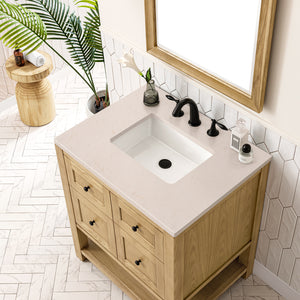 Bathroom Vanities Outlet Atlanta Renovate for LessBreckenridge 30" Single Vanity, Light Natural Oak w/ 3CM Eternal Marfil Top
