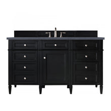 Load image into Gallery viewer, Brittany 60&quot; Single Vanity, Black Onyx, w/ 3 CM Charcoal Soapstone Quartz Top James Martin Vanities