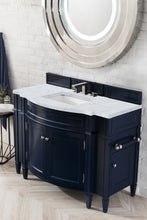 Load image into Gallery viewer, Brittany 46&quot; Single Vanity, Victory Blue w/ 3 CM Carrara Marble Top James Martin Vanities