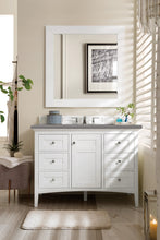 Load image into Gallery viewer, Palisades 48&quot; Single Vanity, Bright  White, w/ 3 CM Grey Expo Quartz Top James Martin Vanities