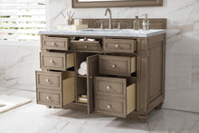 Load image into Gallery viewer, Bathroom Vanities Outlet Atlanta Renovate for LessBristol 48&quot; Single Vanity, Whitewashed Walnut, w/ 3 CM Carrara Marble Top