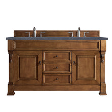 Load image into Gallery viewer, Brookfield 60&quot; Double Vanity, Country Oak w/ 3 CM Charcoal Soapstone Quartz Top James Martin Vanities