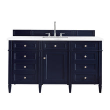 Load image into Gallery viewer, Brittany 60&quot; Victory Blue Single Vanity w/ 3 CM Arctic Fall Solid Surface Top James Martin Vanities