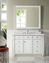 Load image into Gallery viewer, Bristol 48&quot; Single Vanity, Bright White, w/ 3 CM Arctic Fall Solid Surface Top James Martin Vanities