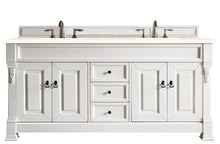 Load image into Gallery viewer, Brookfield 72&quot; Double Vanity, Bright White w/ 3 CM Eternal Marfil Quartz Top James Martin Vanities