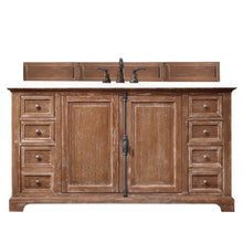 Load image into Gallery viewer, Providence 60&quot; Single Vanity Cabinet, Driftwood, w/ 3 CM Classic White Quartz Top James Martin Vanities