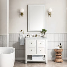 Load image into Gallery viewer, Breckenridge 30&quot; Single Vanity, Bright White w/ 3CM Ethereal Noctis Top James Martin Vanities