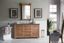Load image into Gallery viewer, Savannah 60&quot; Single Vanity Cabinet, Driftwood, w/ 3 CM Charcoal Soapstone Quartz Top James Martin Vanities