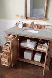 Bathroom Vanities Outlet Atlanta Renovate for LessProvidence 48" Single Vanity Cabinet, Driftwood, w/ 3 CM Eternal Serena Quartz Top