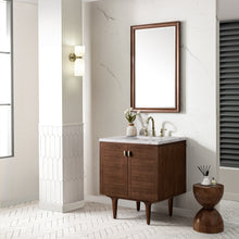 Load image into Gallery viewer, Bathroom Vanities Outlet Atlanta Renovate for LessAmberly 30&quot; Single Vanity, Mid-Century Walnut w/ 3CM Eternal Jasmine Pearl Top