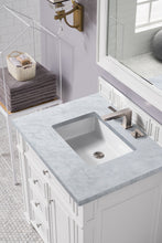 Load image into Gallery viewer, Bristol 30&quot; Single Vanity, Bright White, w/ 3 CM Carrara Marble Top James Martin Vanities