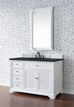 Load image into Gallery viewer, Savannah 48&quot; Single Vanity Cabinet, Bright White, w/ 3 CM Charcoal Soapstone Quartz Top James Martin Vanities