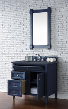 Load image into Gallery viewer, Bathroom Vanities Outlet Atlanta Renovate for LessBrittany 36&quot; Victory Blue Single Vanity w/ 3 CM Charcoal Soapstone Quartz Top