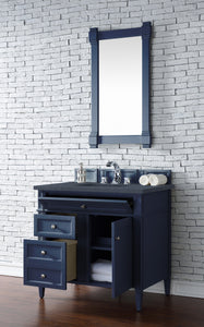 Bathroom Vanities Outlet Atlanta Renovate for LessBrittany 36" Victory Blue Single Vanity w/ 3 CM Charcoal Soapstone Quartz Top